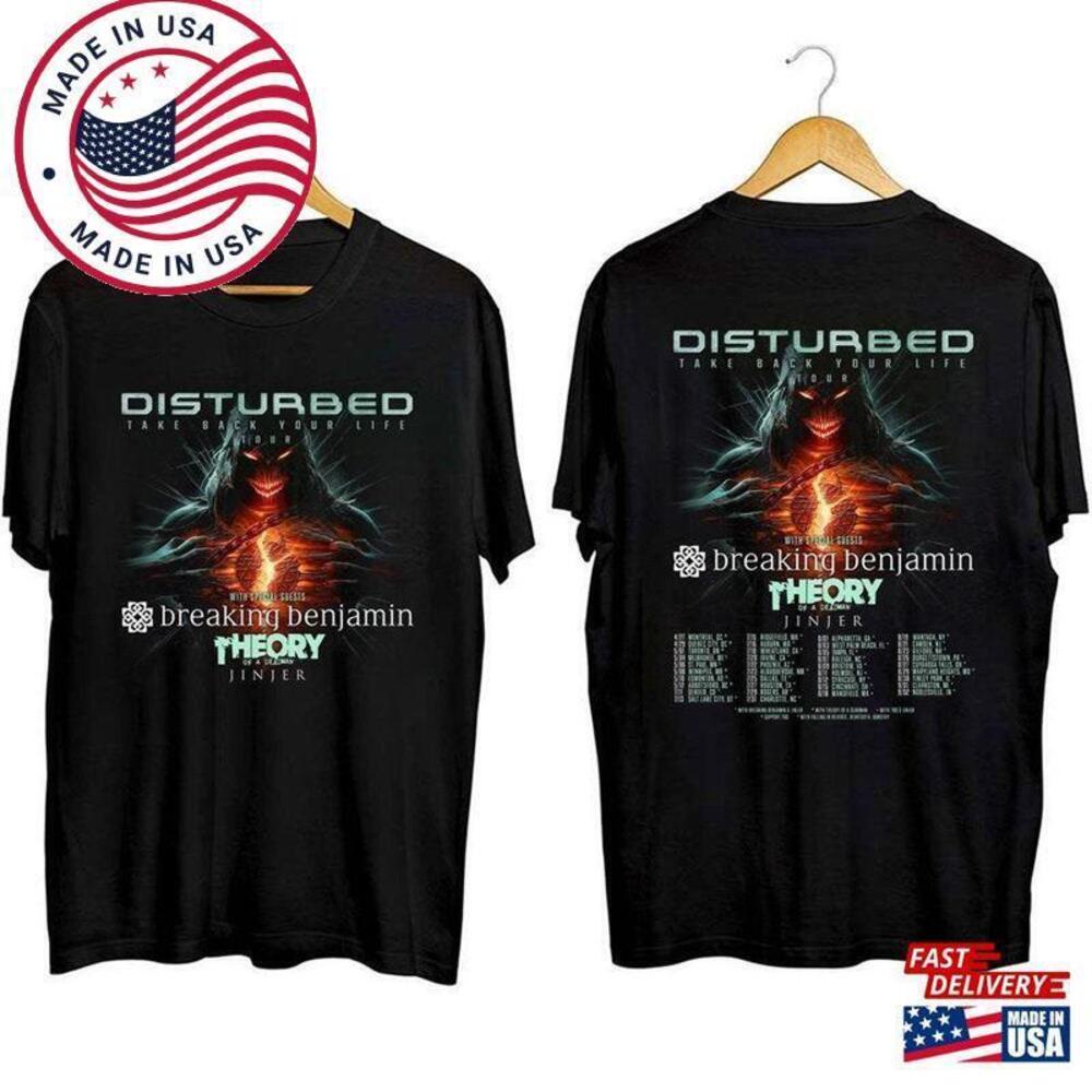 Take Back Your Life Tour Shirt Disturbed Band Fan World  T-Shirt 2 Sided